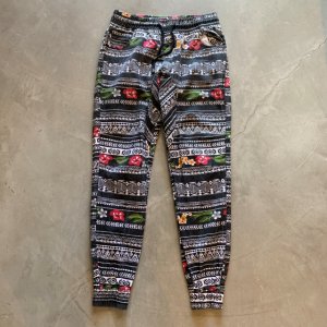 画像: 【M】Smoke Rise テーパード イージーパンツ ハイビスカス 総柄■アメリカ古着 ポケット付き レディース