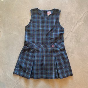 画像: 【Kids】USA製 ROYAL PARK ノースリーブ ワンピース 青チェック■ビンテージ レトロ アメリカ古着 レディース キッズ 子供服