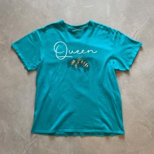 画像: 【L】メキシコ製 DELTA 女王蜂 Quenn プリントTシャツ 青緑■ビンテージ オールド アメリカ古着 2000s コットン ハチ