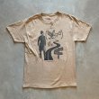 画像1: 【M】Hanes Bird-d プリントTシャツ ブラウン 茶色■アメリカ古着 ヘインズ コットン WALLA WALLA (1)