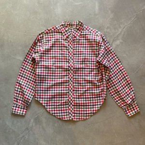 画像: 【Ladies】60s Ship'n Shore 3点留め 長袖シャツ 赤白茶チェック柄■ビンテージ オールド レトロ アメリカ古着 レディース