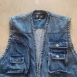 画像2: 【M/L】BUGAO デニム フィッシングベスト ブルー 青■ビンテージ オールド 古着 ハンティングベスト ジップアップ 多機能 (2)