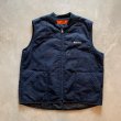 画像1: 【XL/2XL】メキシコ製 CINTAS ジップアップ 中綿ワークベスト ネイビー 紺■ビンテージ オールド アメリカ古着 刺繍入り (1)
