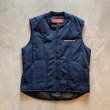 画像1: 【L/XL】RED KAP ジップアップ 中綿ワークベスト ネイビー 紺■ビンテージ オールド アメリカ古着 レッドキャップ 刺繍入り (1)