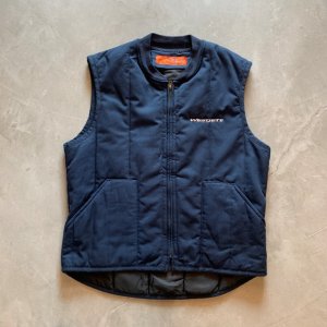 画像: 【L/XL】RED KAP ジップアップ 中綿ワークベスト ネイビー 紺■ビンテージ オールド アメリカ古着 レッドキャップ 刺繍入り