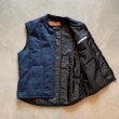 画像5: 【L/XL】RED KAP ジップアップ 中綿ワークベスト ネイビー 紺■ビンテージ オールド アメリカ古着 レッドキャップ 刺繍入り (5)