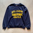 画像1: 【M/L】80s-90s USNA ミリタリープリントスウェット ネイビー■ビンテージ オールド アメリカ古着 トレーナー USN 海軍 (1)