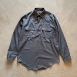 画像: 【L】80s-90s BIG MAC 長袖ワークシャツ グレー 無地■ビンテージ オールド アメリカ古着 ビッグマック ペニーズ USA製