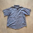 画像4: 【L/XL】60s JAIL ステンシル プリズナー 半袖シャンブレーシャツ■ビンテージ オールド アメリカ古着 囚人 コットン (4)