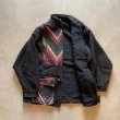 画像8: 【S/M】グアテマラ製 ハンドメイド ジップアップ ジャケット 黒×総柄 切替■ビンテージ レトロ アメリカ古着 民族 エスニック ラグ (8)