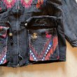 画像5: 【S/M】グアテマラ製 ハンドメイド ジップアップ ジャケット 黒×総柄 切替■ビンテージ レトロ アメリカ古着 民族 エスニック ラグ (5)