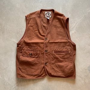 画像: 【L/XL】LEGAL JEANS ブラウンデニム ベスト 茶色■ビンテージ オールド アメリカ古着 ビッグサイズ バックポケット