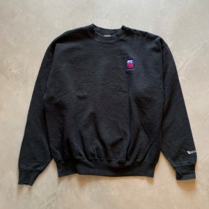 画像: 【XL】メキシコ製 90s ワンポイント刺繍 スウェット ブラック 黒■ビンテージ アメリカ古着 ビッグサイズ トレーナー ハイコットン