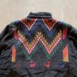 画像10: 【S/M】グアテマラ製 ハンドメイド ジップアップ ジャケット 黒×総柄 切替■ビンテージ レトロ アメリカ古着 民族 エスニック ラグ (10)