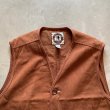 画像2: 【L/XL】LEGAL JEANS ブラウンデニム ベスト 茶色■ビンテージ オールド アメリカ古着 ビッグサイズ バックポケット (2)