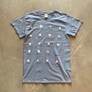 画像: 【Ladies】GILDAN Bird droppings 鳥の糞 プリントTシャツ 青グレー■ビンテージ オールド アメリカ古着 レディース ギルダン コットン
