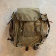 画像1: 【45cm×38cm】イタリア軍 キャンバス地 バックパック リュック■ビンテージ オールド ヨーロッパ古着 ユーロミリタリー バッグ No.7 (1)