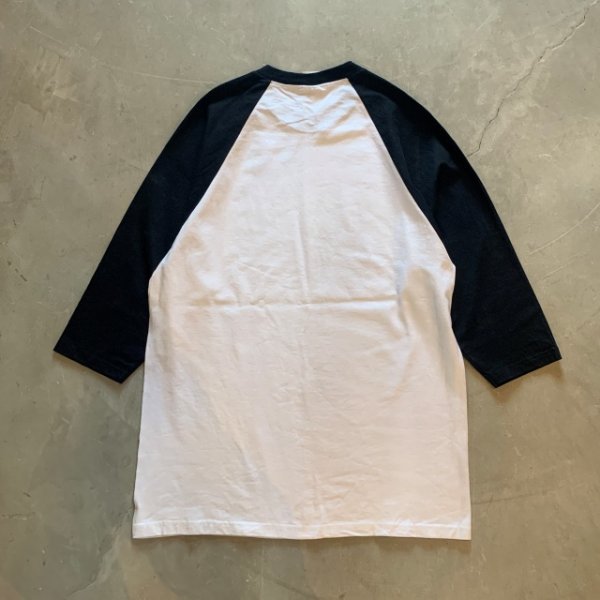 画像5: 【L】2000s anvil ミントコンディション ラグランTシャツ 白×黒■ビンテージ アメリカ古着 アンビル コットン ベースボール 無地 No.1 (5)