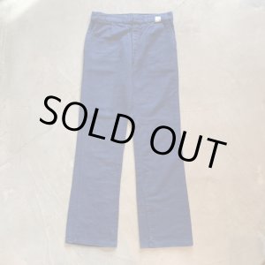 画像: 【W31】イタリア シャモアクロス ワークパンツ ネイビー ブルー 紺■ビンテージ オールド ヨーロッパ古着 ユーロワーク フランネル