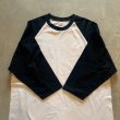 画像4: 【L】2000s anvil ミントコンディション ラグランTシャツ 白×黒■ビンテージ アメリカ古着 アンビル コットン ベースボール 無地 No.2 (4)