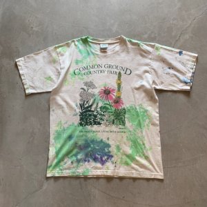 画像: 【L】2010s USA製 Liberty Organics フラワー プリントTシャツ■アメリカ古着 コットン タイダイ アート ボランティア