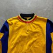 画像5: 【S】UNKNOWN 長袖サイクリングジャージ トップス 黄色■ビンテージ オールド レトロ アメリカ古着 バックポケット (5)