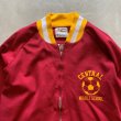 画像2: 【M】USA製 Champion ジップアップ ナイロン ジャージ トップス えんじ■ビンテージ アメリカ古着 70s/80s チャンピオン トレーナー (2)