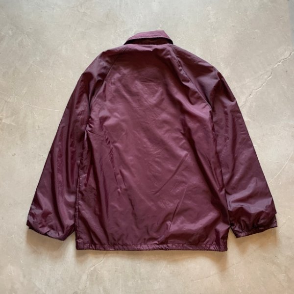 画像2: 【S or Ladies】WINDBREAKER ナイロン コーチジャケット えんじ 無地■ビンテージ オールド レトロ アメリカ古着 80s-90s 裏地付き (2)