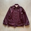 画像1: 【S or Ladies】WINDBREAKER ナイロン コーチジャケット えんじ 無地■ビンテージ オールド レトロ アメリカ古着 80s-90s 裏地付き (1)