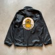 画像1: 【M】潜水服 ヘルメット ワッペン付き ナイロン コーチジャケット ブラック 黒■ビンテージ オールド アメリカ古着 裏地付き 70s/80s (1)