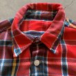 画像2: 【XL】ボロ 70s-80s UNKNOWN ヘビーネルシャツ 赤チェック■ビンテージ オールド レトロ アメリカ古着 ビッグサイズ USA製 (2)