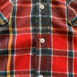画像4: 【XL】ボロ 70s-80s UNKNOWN ヘビーネルシャツ 赤チェック■ビンテージ オールド レトロ アメリカ古着 ビッグサイズ USA製 (4)