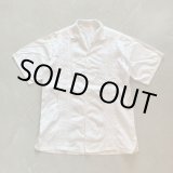 画像: 【M/L】Camisillas イタリアンカラー コットン 半袖シャツ ホワイト■ビンテージ オールド アメリカ古着 白シャツ キューバ パナマ