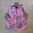 画像6: 【L/XL】Wrangler プリント 長袖シャツ ピンク×ブルー 総柄■ビンテージ オールド レトロ アメリカ古着 ラングラー 90s-2000s (6)