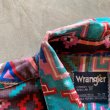 画像3: 【S/M】Wrangler ネイティブ柄 プリント 長袖シャツ 総柄■ビンテージ オールド レトロ アメリカ古着 ラングラー 80s-90s (3)