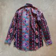 画像7: 【S/M】Wrangler ネイティブ柄 プリント 長袖シャツ 総柄■ビンテージ オールド レトロ アメリカ古着 ラングラー 80s-90s (7)