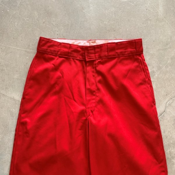 画像2: 【W30(W29)】USA製 Dickies 874 ワークパンツ レッド 赤■ビンテージ オールド アメリカ古着 90s ディッキーズ ワークウェア (2)