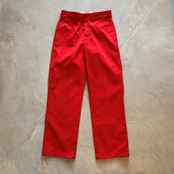 画像1: 【W30(W29)】USA製 Dickies 874 ワークパンツ レッド 赤■ビンテージ オールド アメリカ古着 90s ディッキーズ ワークウェア (1)