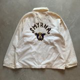 画像: 【M/L】難有り 80s USA製 フリーメイソン チェーン刺繍 ナイロン コーチジャケット 白■ビンテージ アメリカ古着 シュライン 秘密結社