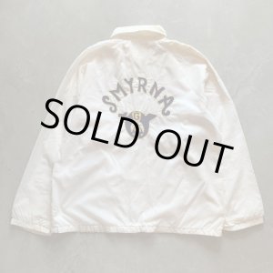 画像: 【M/L】難有り 80s USA製 フリーメイソン チェーン刺繍 ナイロン コーチジャケット 白■ビンテージ アメリカ古着 シュライン 秘密結社