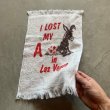 画像4: 【45cm×29cm】I LOST MY A☆ in Las Vegas ハンドタオル 白■ビンテージ アンティーク レトロ インテリア ロバ ラスベガス タペストリー (4)