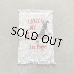 画像: 【45cm×29cm】I LOST MY A☆ in Las Vegas ハンドタオル 白■ビンテージ アンティーク レトロ インテリア ロバ ラスベガス タペストリー