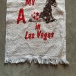 画像3: 【45cm×29cm】I LOST MY A☆ in Las Vegas ハンドタオル 白■ビンテージ アンティーク レトロ インテリア ロバ ラスベガス タペストリー (3)