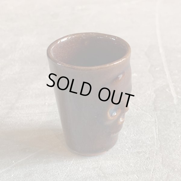 画像4: 【5.0cm】50s スカル ショットグラス セラミック■ビンテージ アンティーク アメリカ雑貨 インテリア デカンタ ドクロ JAPAN お猪口 (4)