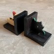画像4: 【12.0cm】昭和レトロ TAMAYA 木製 本立て ブックエンド セット■ビンテージ アンティーク インテリア 雑貨 アホル (4)