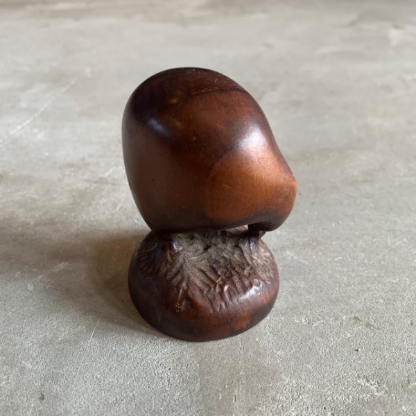 画像4: 【7.2cm】ニュージーランド製 手彫り ウッドオブジェ■ビンテージ アンティーク インテリア 木製飾り アート アブストラクト (4)