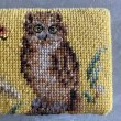画像8: 【9.8cm×20.0cm×7.2cm】70s フクロウ×キノコ クロスステッチ ピンクッション 重し■ビンテージ アンティーク インテリア アメリカ雑貨 (8)