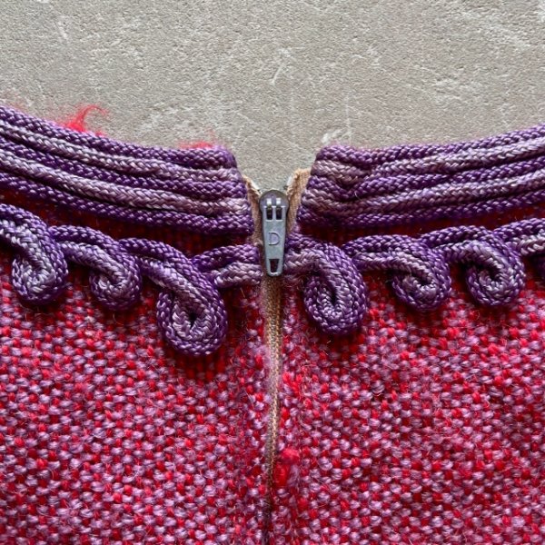 画像6: 【Ladies】KOUROS ウール ノースリーブ ニットワンピース パープル 紫■ビンテージ オールド レトロ アメリカ古着 レディース 70s (6)