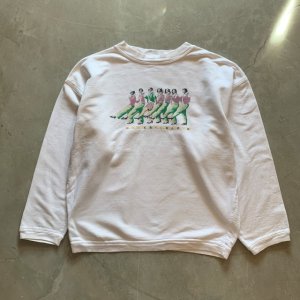 画像: 【L/XL】90s HYPER GRAFIX プリントスウェット 白■ビンテージ オールド アメリカ古着 トレーナー コットン フォト 人物 アート