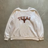 画像: 【L/XL】80s USA製 MJ SOFFE テキサス プリントスウェット 白■ビンテージ オールド アメリカ古着 ラグラン トレーナー 動物